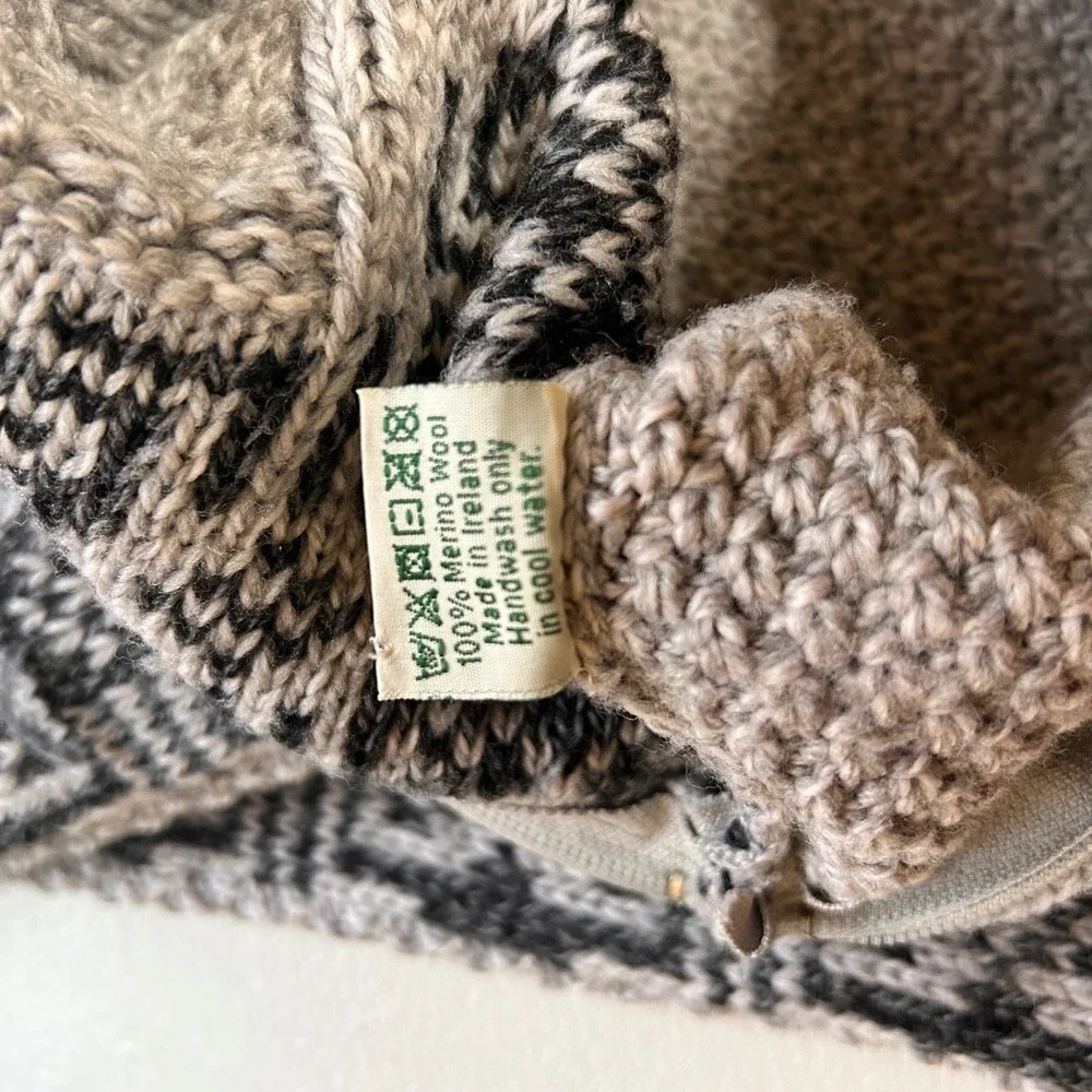 Aran Crafts Ireland 2 Merino Wool‎ Cable Knit Zippered Pillowcases cushion cover